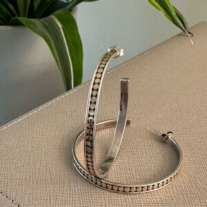 Anna Beck Silver and Gold Hoop Earrings